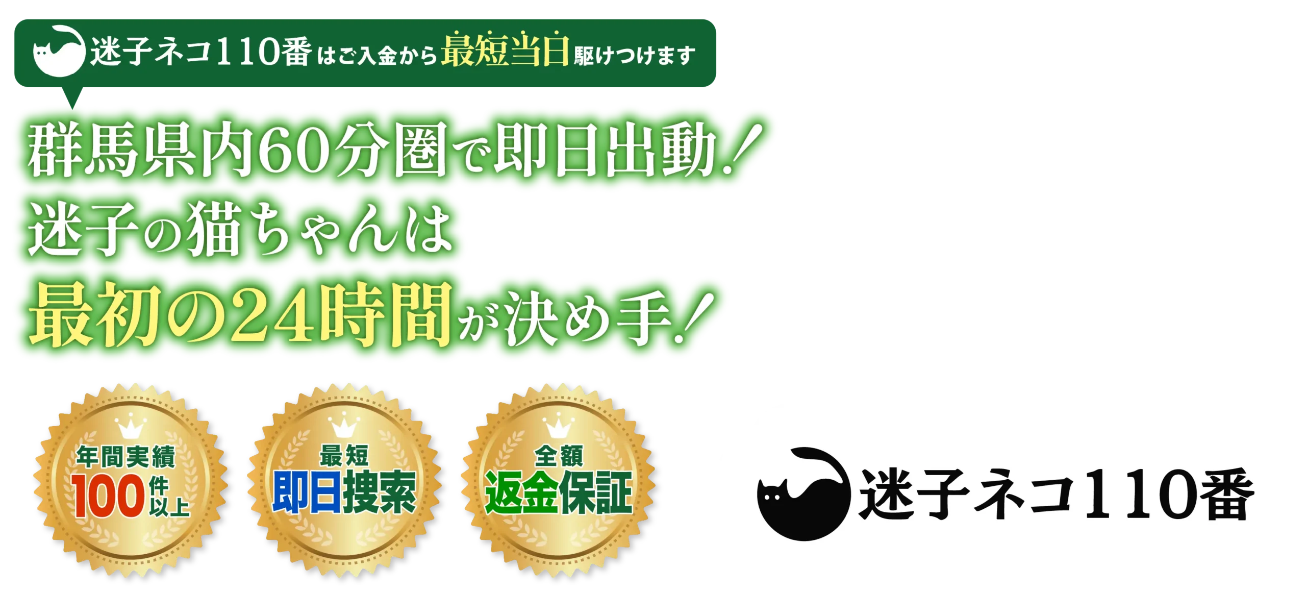 群馬県内60分圏で即日出動！迷子の猫ちゃんは最初の24時間が決め手【迷子ネコ110番】