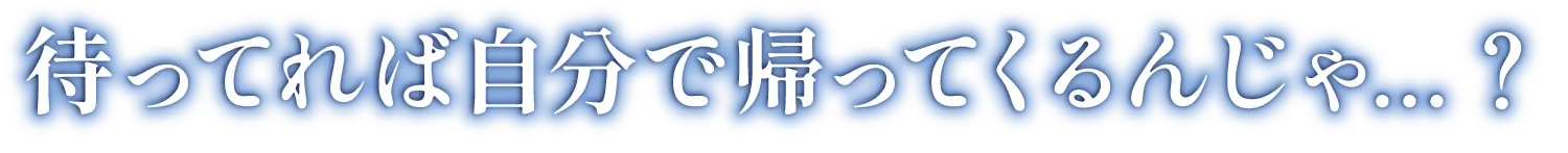 待ってれば帰ってくるんじゃ